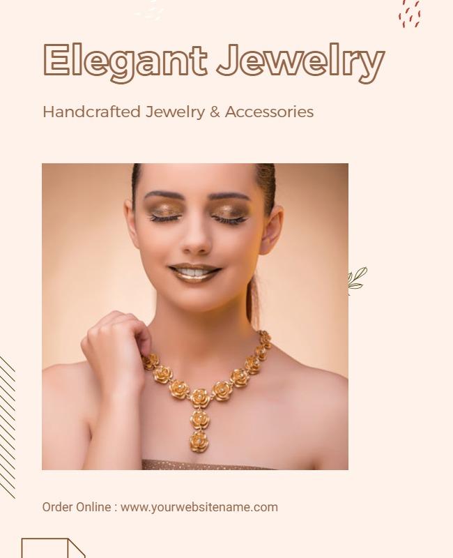 Handcrafted Jewelry and Accessories Promotion Flyer Template