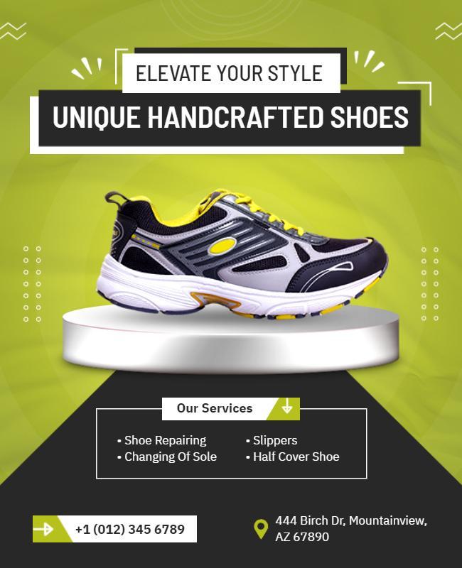 Handcrafted Shoe Repair and Services Flyer Template