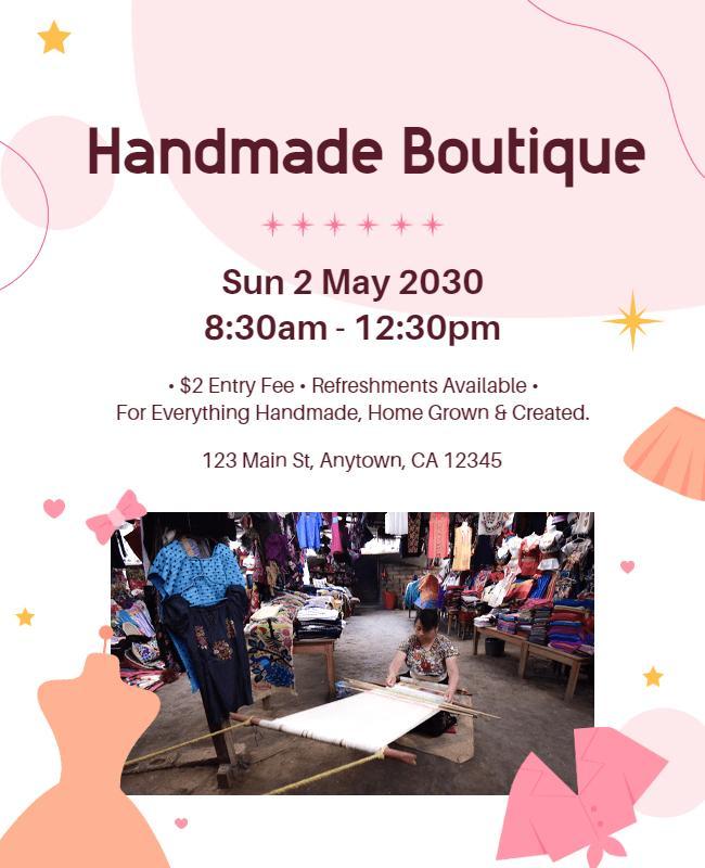 Handmade Boutique Market Event Flyer Template