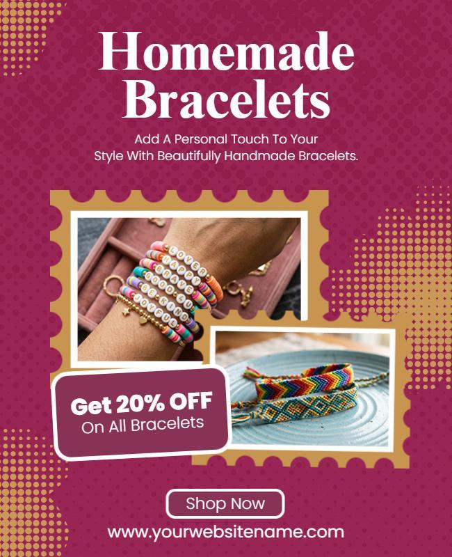 Handmade Bracelet Sale Promotional Flyer Template