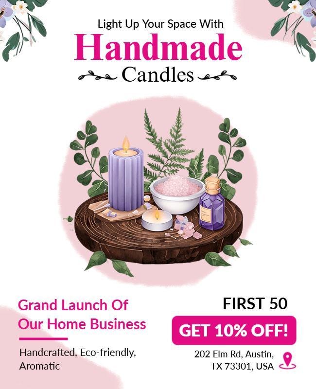 Handmade Candle Launch Event Flyers Template