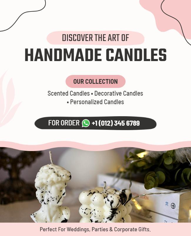 Handmade Candles Promotion Flyer Template