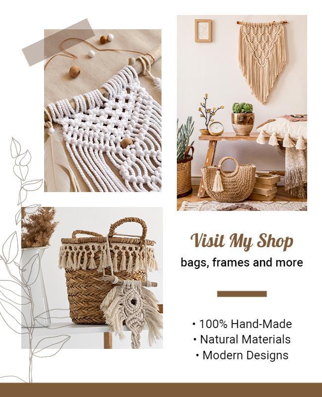 Handmade Craft Shop Promotion Flyer Template