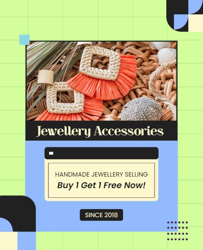 Handmade Jewellery Accessories Promotion Flyer Template