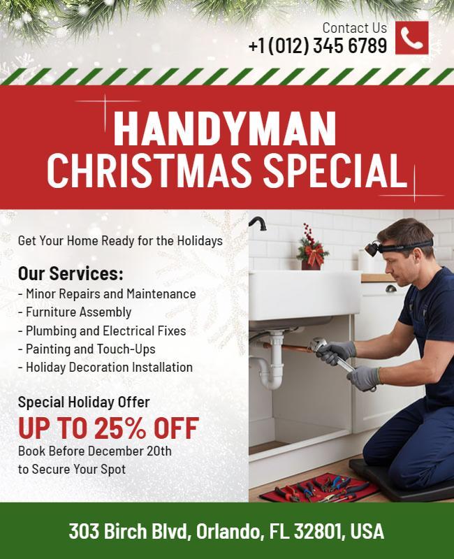 Handyman Christmas Special Service Flyer Template