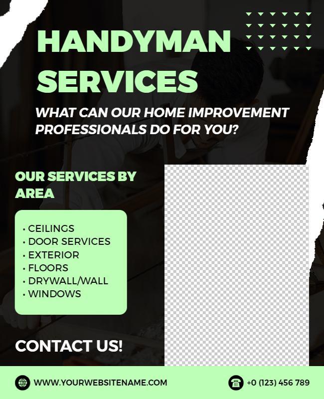 Handyman Home Improvement Services Flyer Template