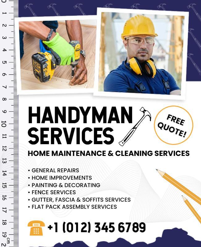 Handyman Home Maintenance Services Flyer Template