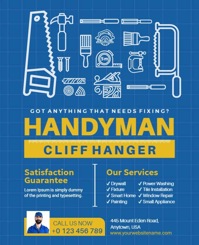 Handyman Services and Repair Flyer Template