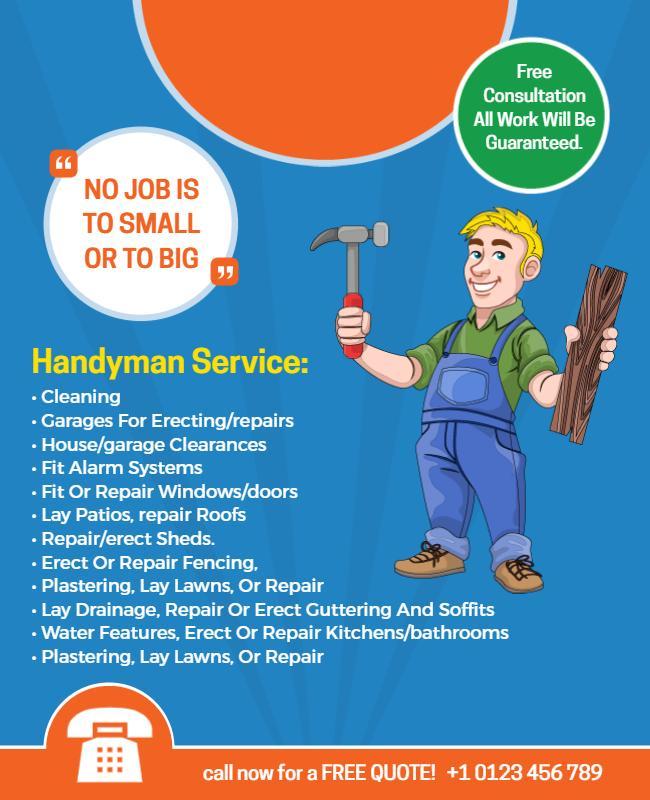 Handyman Services Promotion Flyer Template