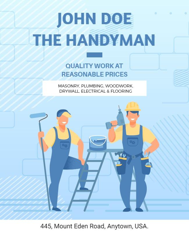 Handyman Services Promotional Flyer Template