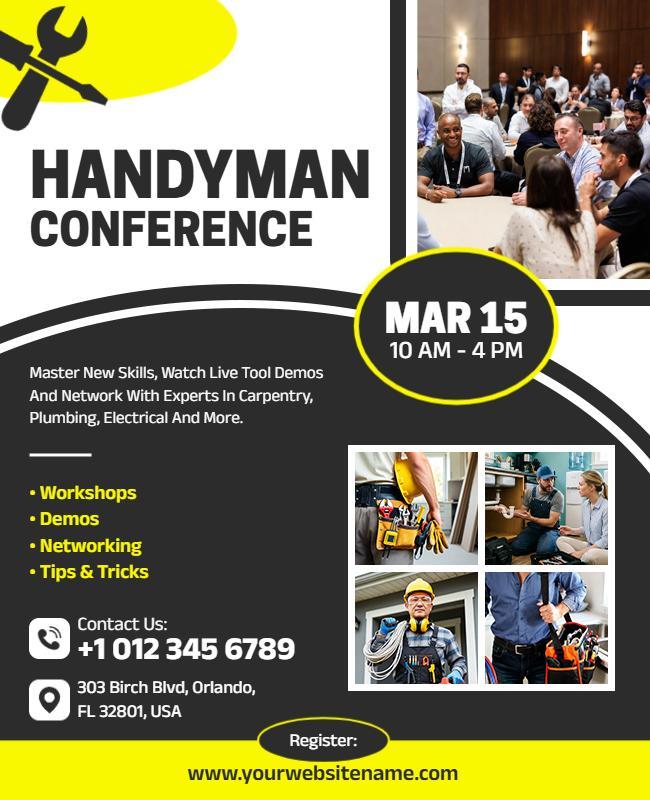 Handyman Skills Conference Networking Flyer Template