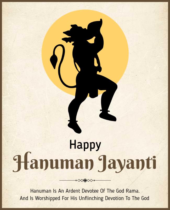 Hanuman Jayanti Celebration Event Flyer Template