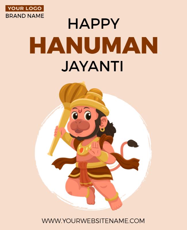 Hanuman Jayanti Celebration Flyer Template