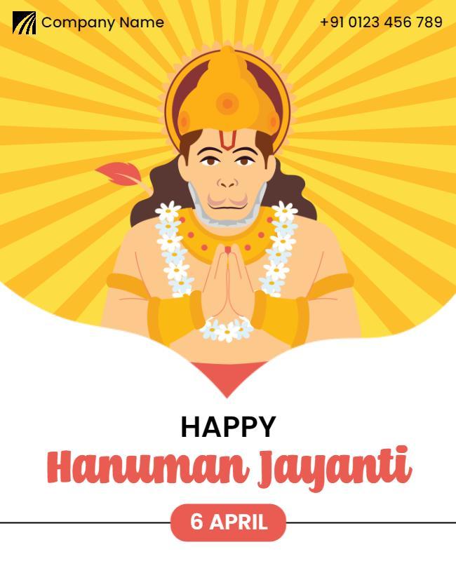 Vibrant Hanuman Jayanti Celebration Festival Flyer Template