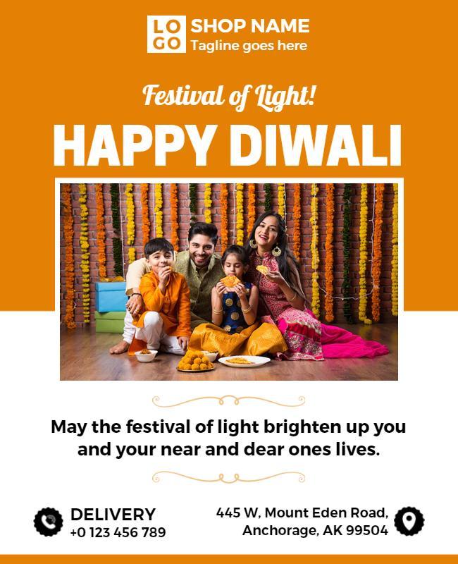 Happy Diwali Celebration Event Flyer Template