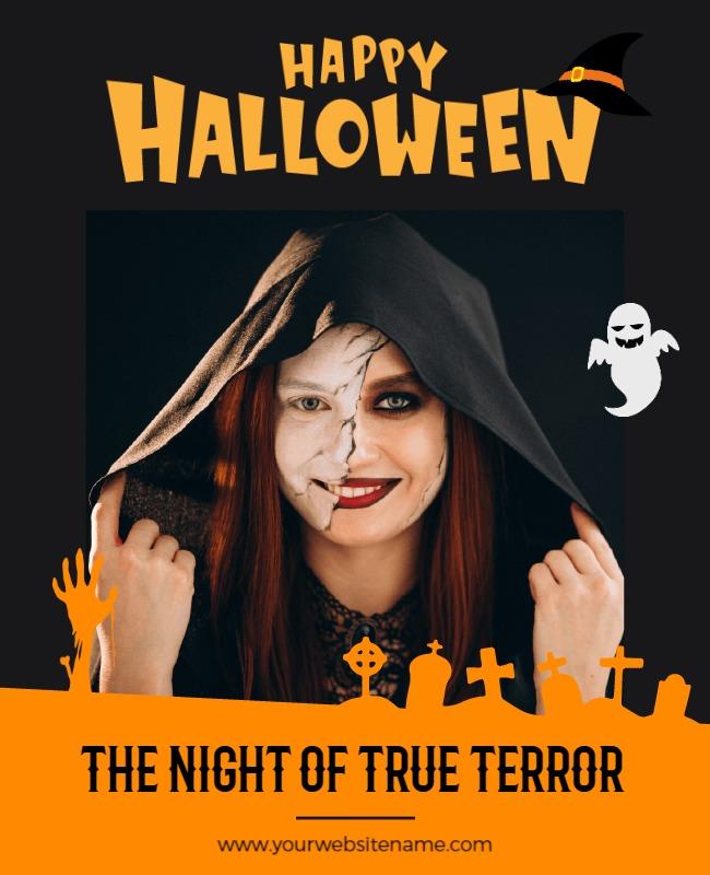 Happy Halloween Night Flyer or Halloween Festival Flyer Template