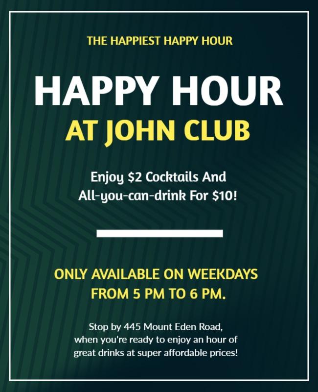 Happy Hour Event at John Club Flyer Template