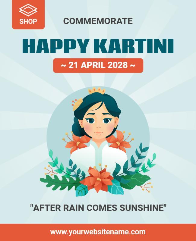 Happy Kartini Day Celebration Flyer Template