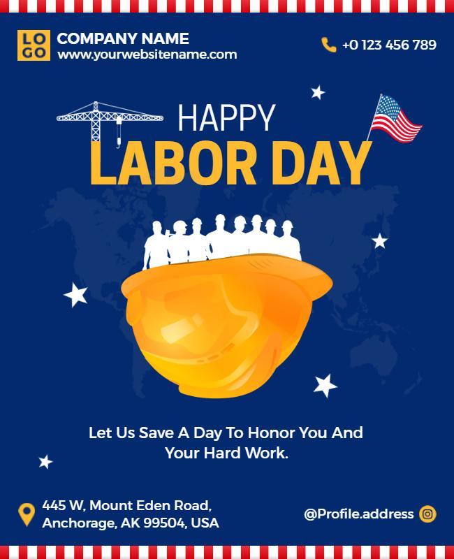 Happy Labor Day Celebration Flyer Template