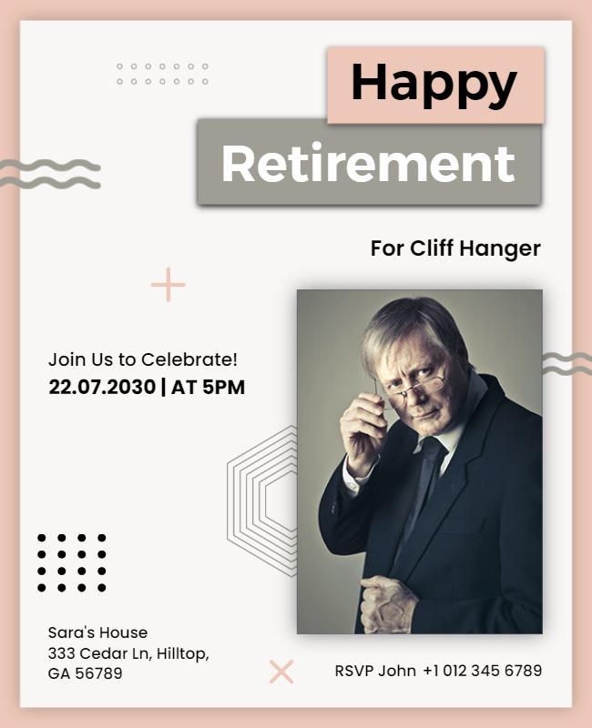 Happy Retirement Celebration Event Flyer Template