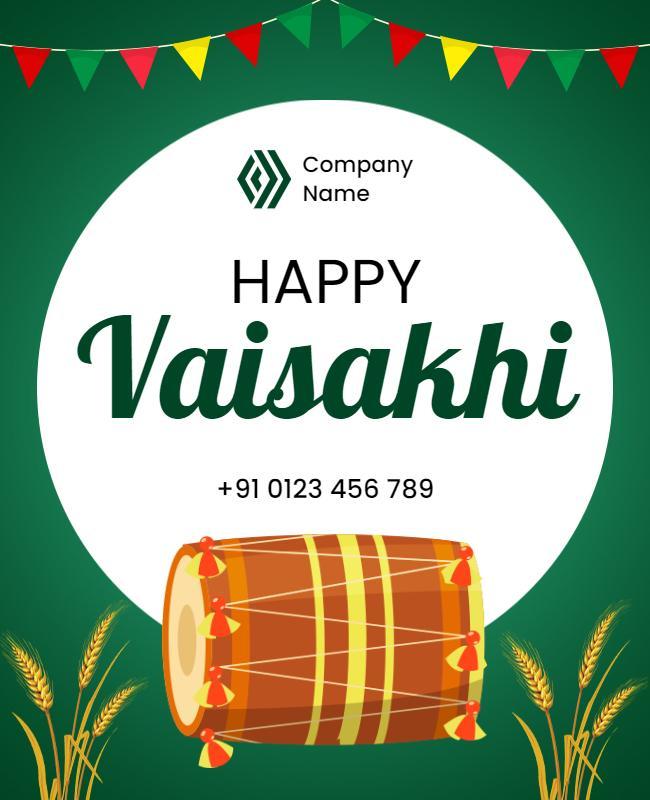 Happy Vaisakhi Celebration Event Flyer Template