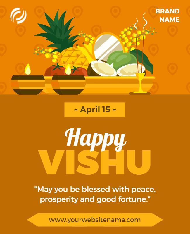 Happy Vishu Celebration Event Flyer Template