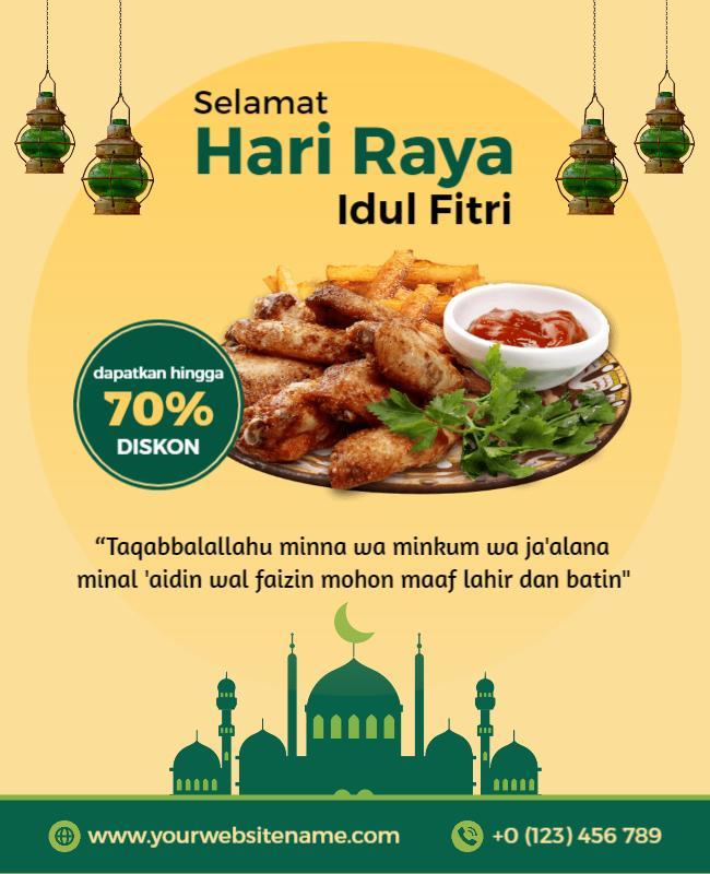 Hari Raya Idul Fitri Celebration Flyer Template