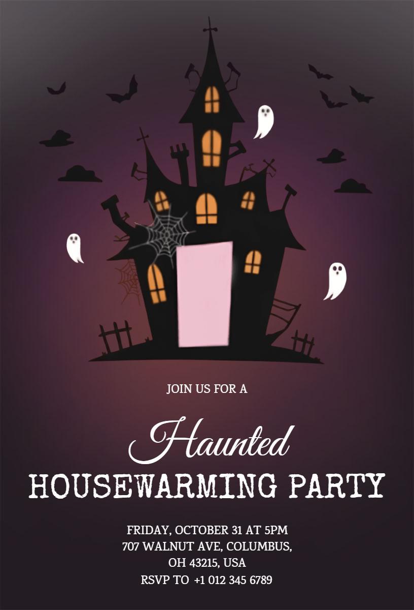 Haunted Housewarming Spooktacular Halloween Invitation Template