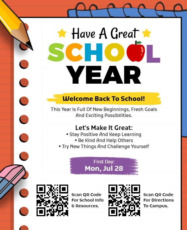 Have a Great School Year Flyer Template