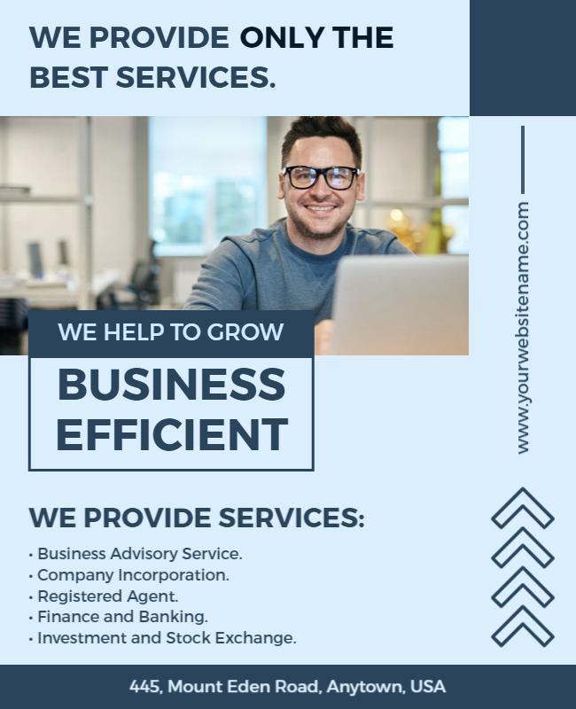 Hawkes Blue and Rhino Corporate Flyer Template