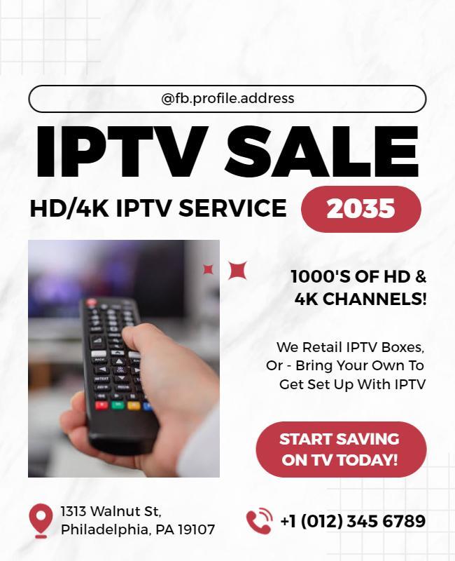 Hd 4k Iptv Service Promotion Flyer Template