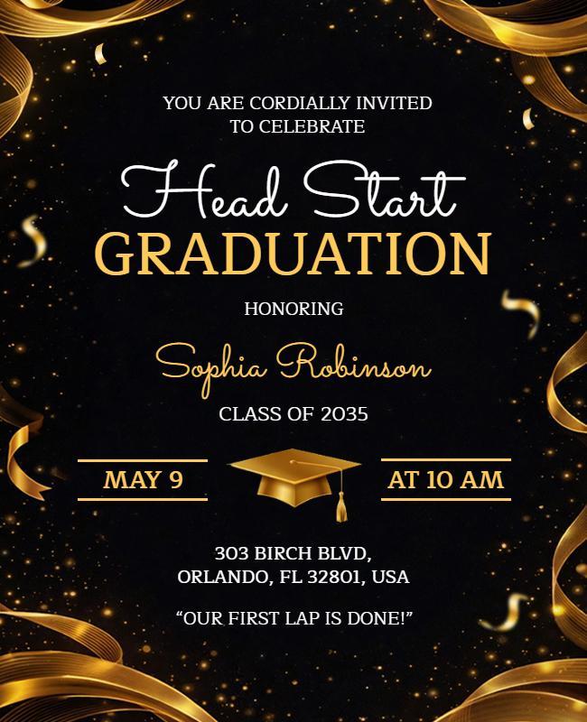Head Start Graduation Celebration Poster Template