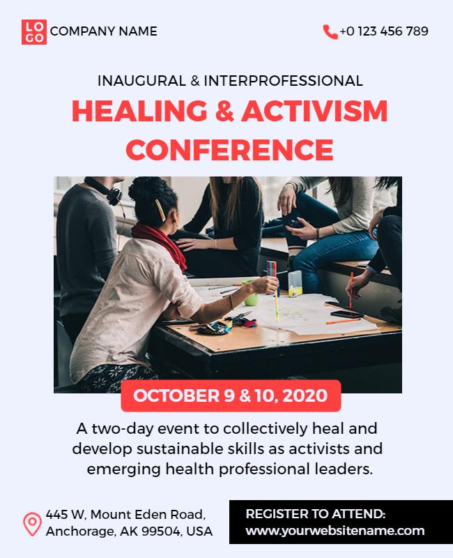 Healing and Activism Conference Flyer Template