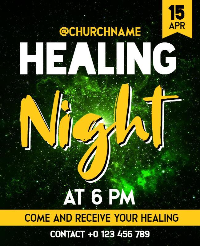 Healing Night Church Flyer Template