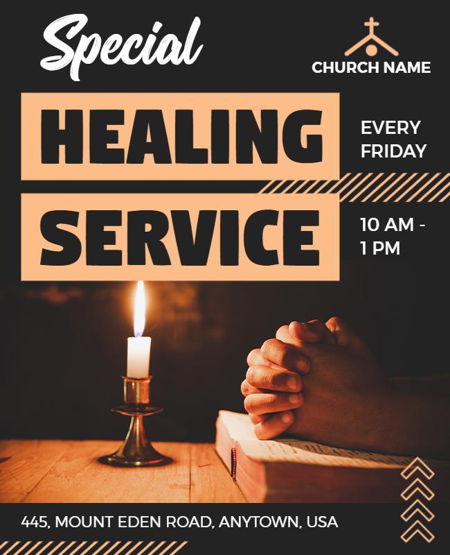 Healing Service Church Flyer Template