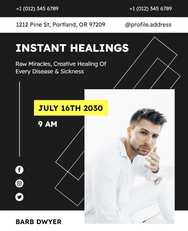 Healing Workshop Event Announcement Flyer Template