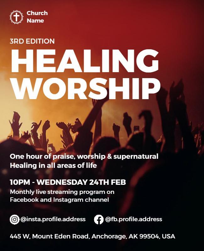 Healing Worship Event Flyer Template