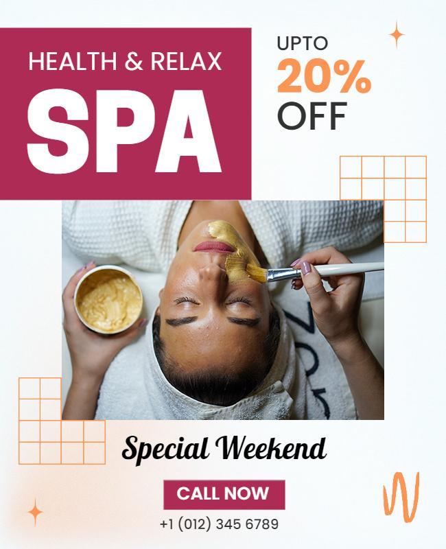 Health and Relax Spa Promotion Flyer Template