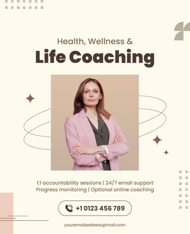 Health and Wellness Life Coaching Flyer Template