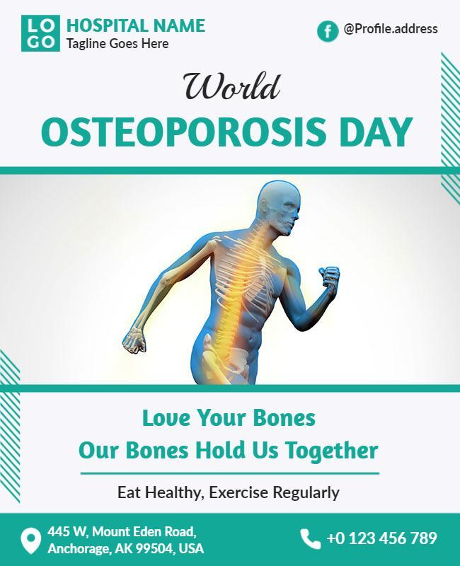 Health Awareness Osteoporosis Day Celebration Poster Template