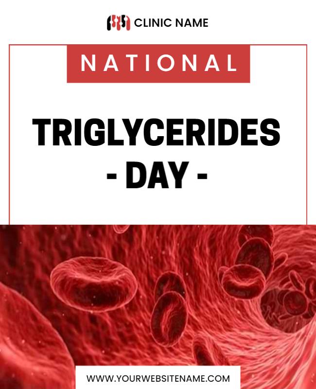 Health Awareness Triglycerides Day Educational Poster Template
