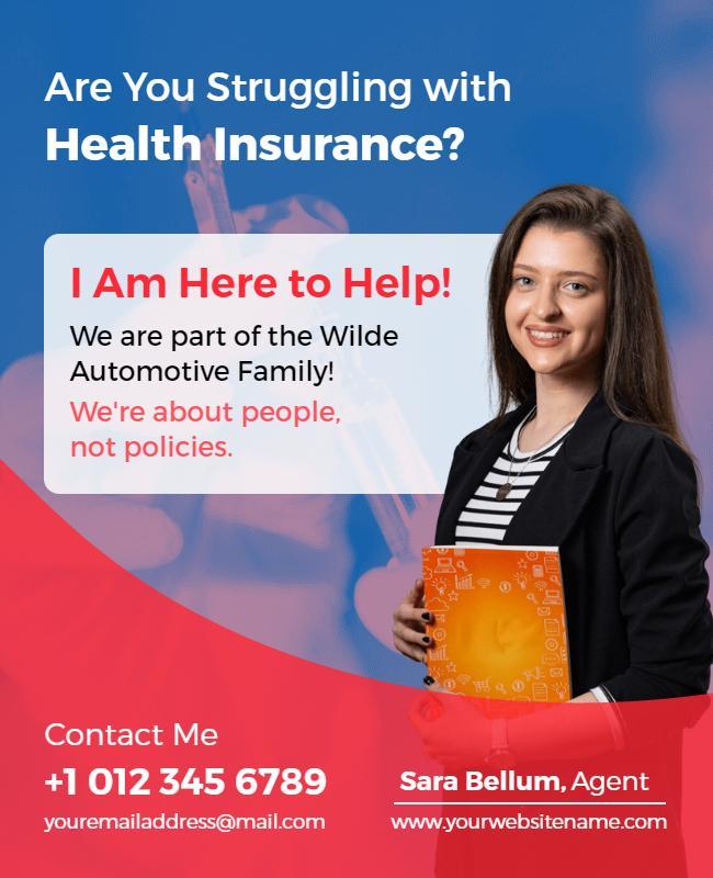 Health Insurance Assistance Promotion Flyer Template