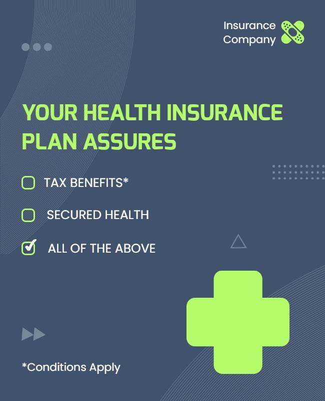 Health Insurance Benefits Promotional Flyer Template