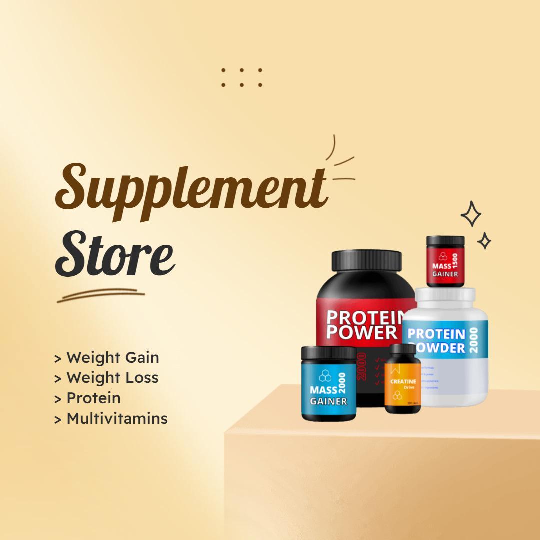 Health Supplements Store Promotion Instagram Flyer Template