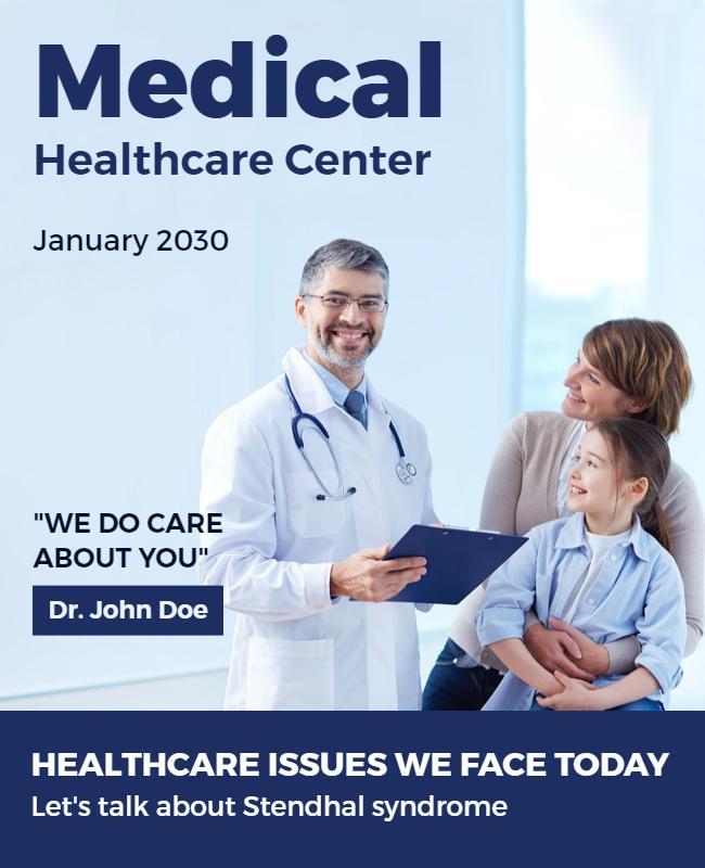 Healthcare Center Medical Awareness Flyer Template