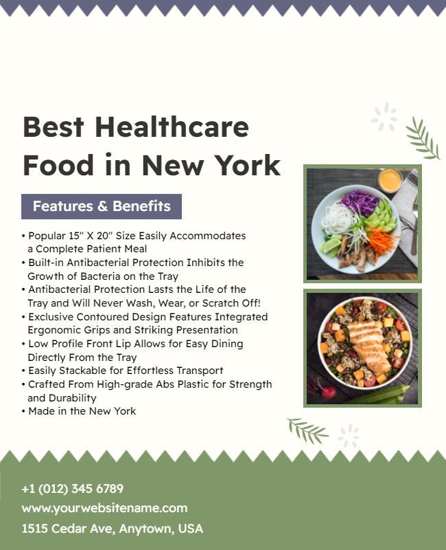 Healthcare Food Service Promotion Flyer Template