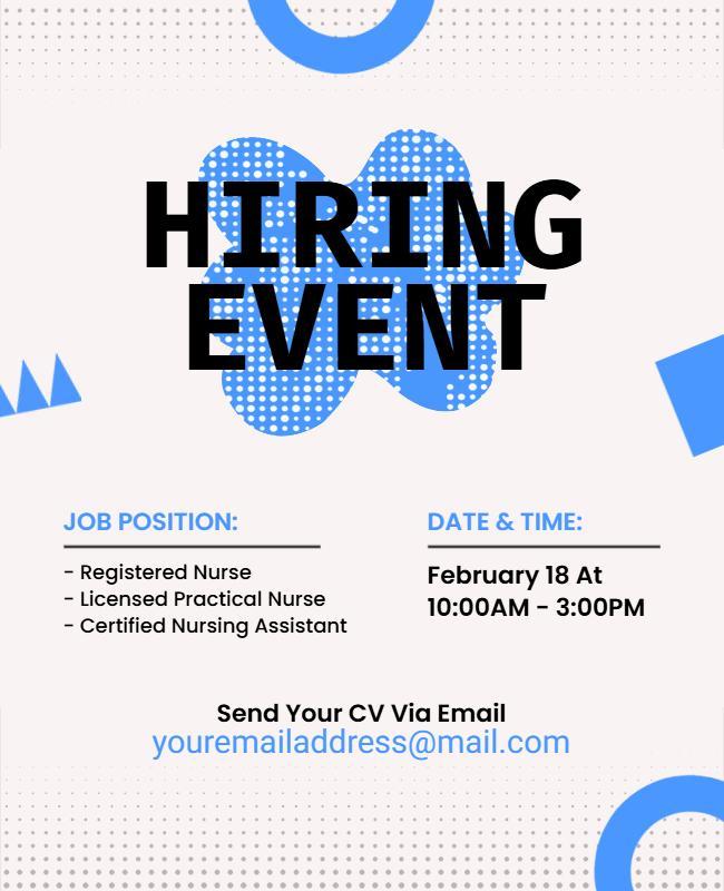 Healthcare Job Fair Hiring Event Flyer Template