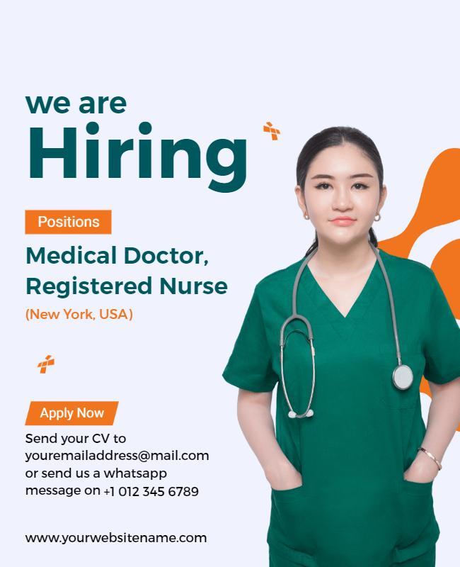 Healthcare Professional Job Hiring Flyer Template