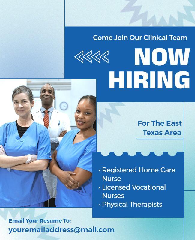 Healthcare Recruitment for Nursing Jobs Flyer Template