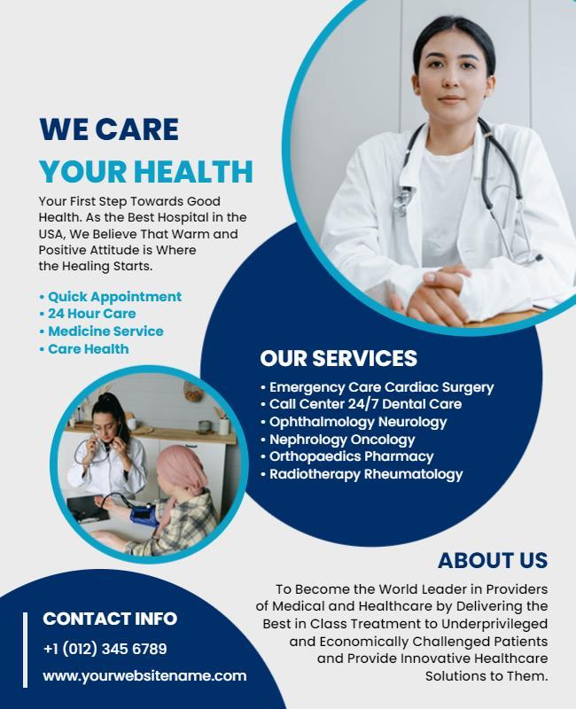 Healthcare Services Informational Flyer Template